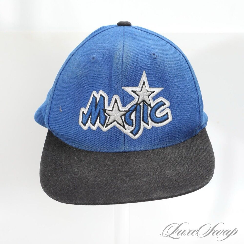 Blue Orlando Magic With Star, Mitchell & Ness Adjustable Wool Basketball Hat